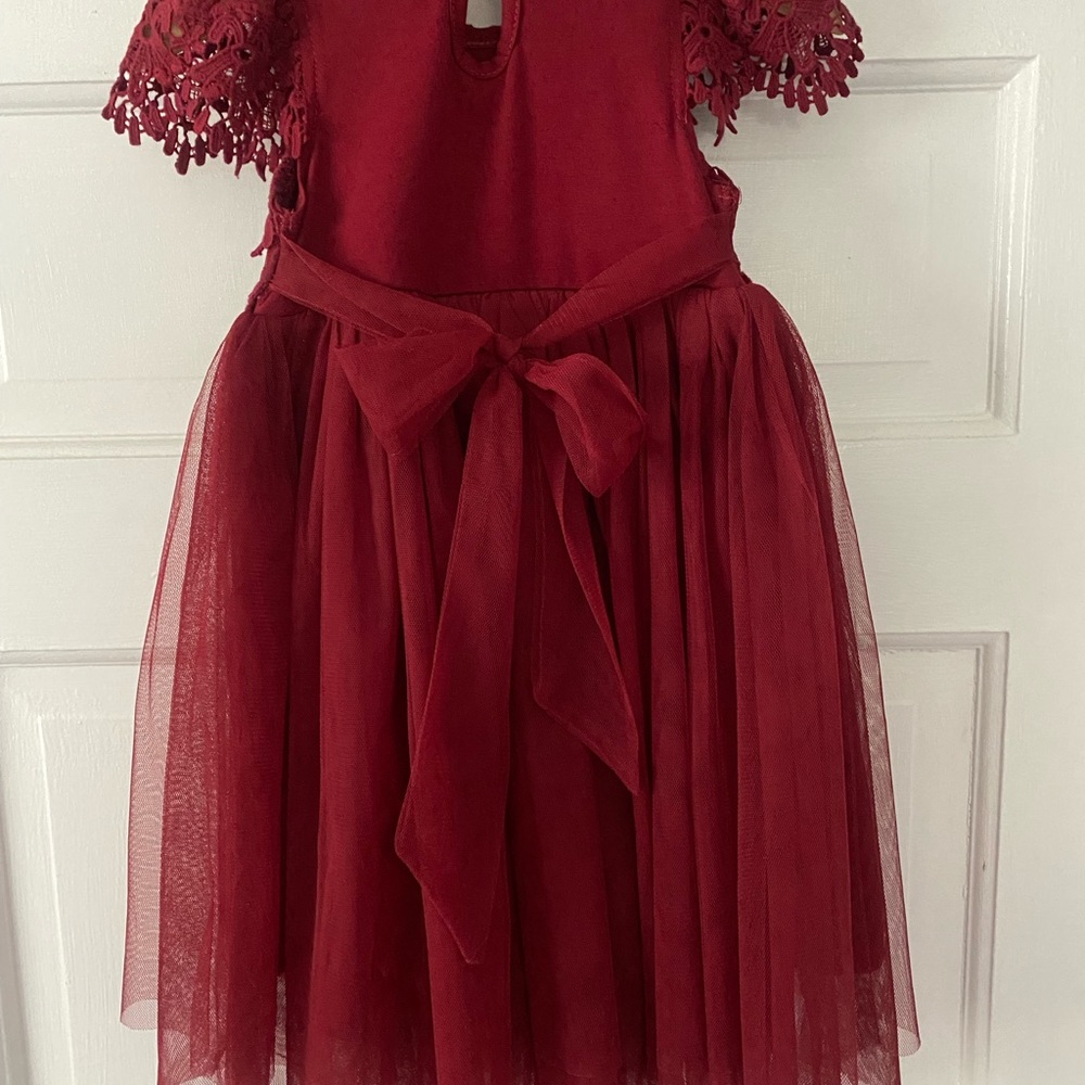 Think Pink maroon holiday dress